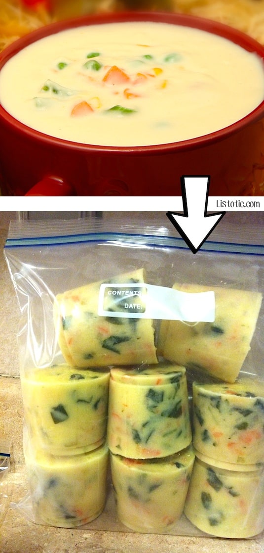 #5. Freeze leftover soup into individual sized portions! | 24 Creative Ways To Use Leftovers