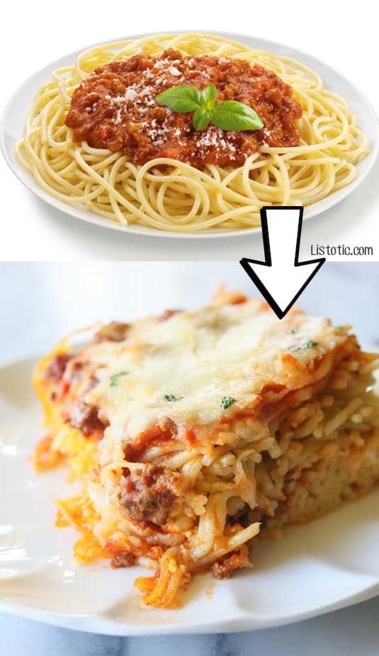 #6. Turn leftover spaghetti into baked spaghetti! | 24 Creative Ways To Use Leftovers