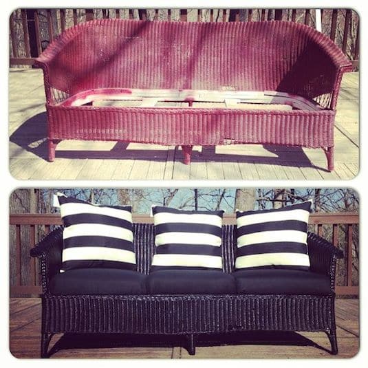 #25. Update and refurbish wicker furniture with spray paint! -- 29 Cool Spray Paint Ideas That Will Save You A Ton Of Money