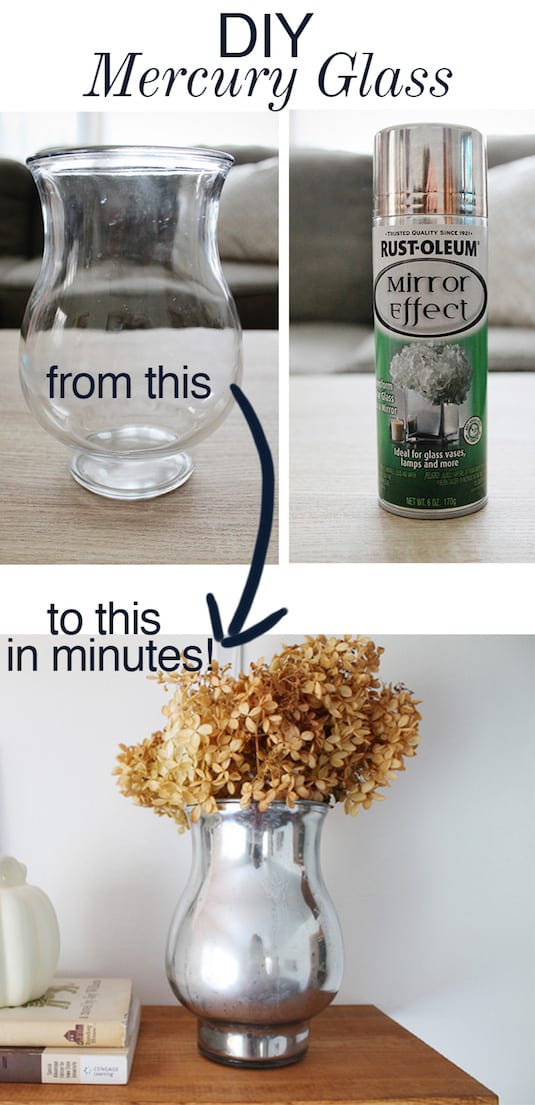 #4. Make your own mercury glass for a fraction of the cost! -- 29 Cool Spray Paint Ideas That Will Save You A Ton Of Money