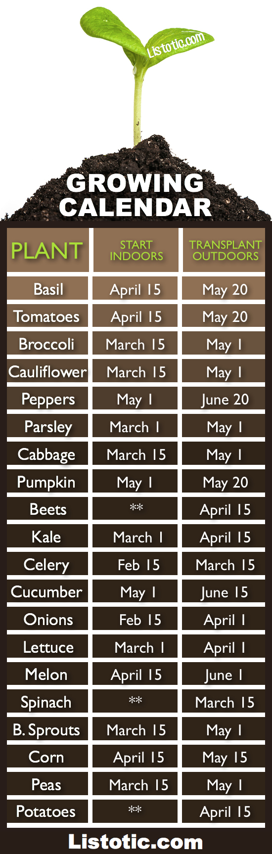 When To Plant Your Vegetable Garden Listotic