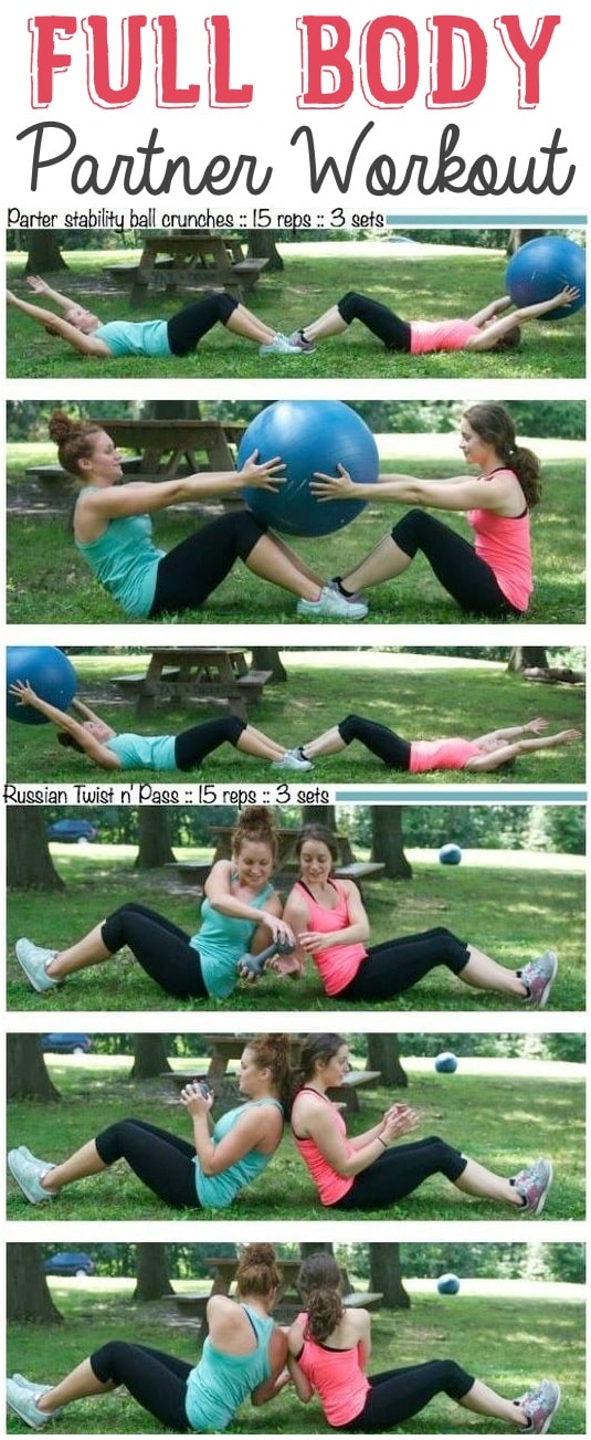 #3. Enlist a friend! These fun partner workout ideas are sure to make you laugh. So much fun!