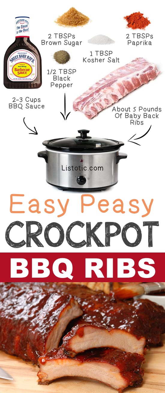 Easy Crockpot BBQ Ribs 