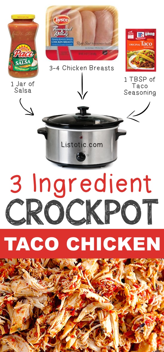 Chicken crock pot salsa taco seasoning