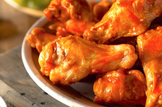 Chicken Drumsticks with a buffalo ranch sauce cooked in the crockpot