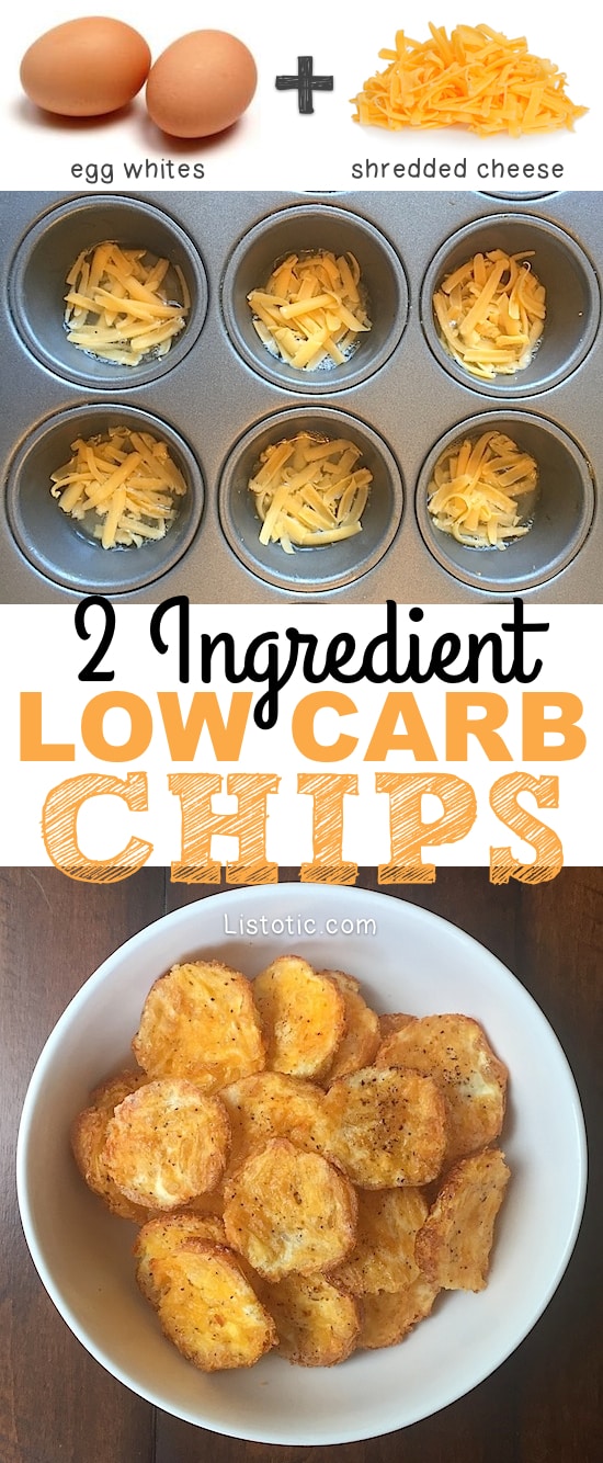 2 Ingredient chips! The perfect low carb, easy snack recipe! Healthy but OH, SO GOOD!! Listotic