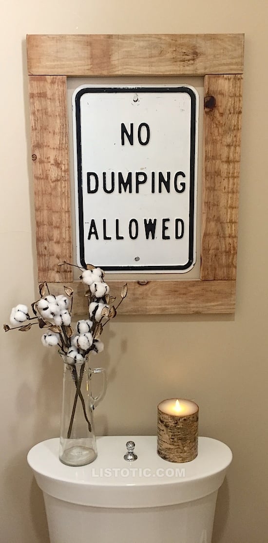 DIY Vintage Sign and Scrap Wood Frame | Home Decor Idea from Listotic