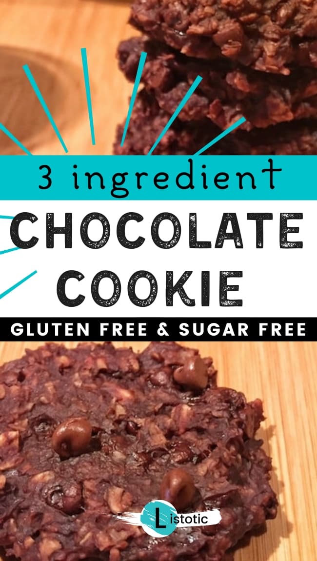 3 Ingredient Healthy Chocolate Banana Cookies (perfect guiltfree snack!)