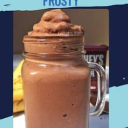 wendy's inspired homemade chocolate frosty drink