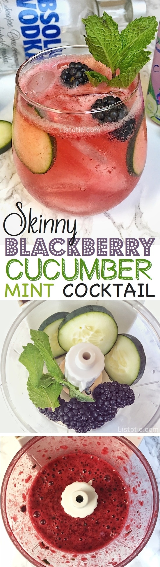 Healthy Skinny Vodka Cocktail Recipe -- low calorie and SO GOOD!! Listotic.com