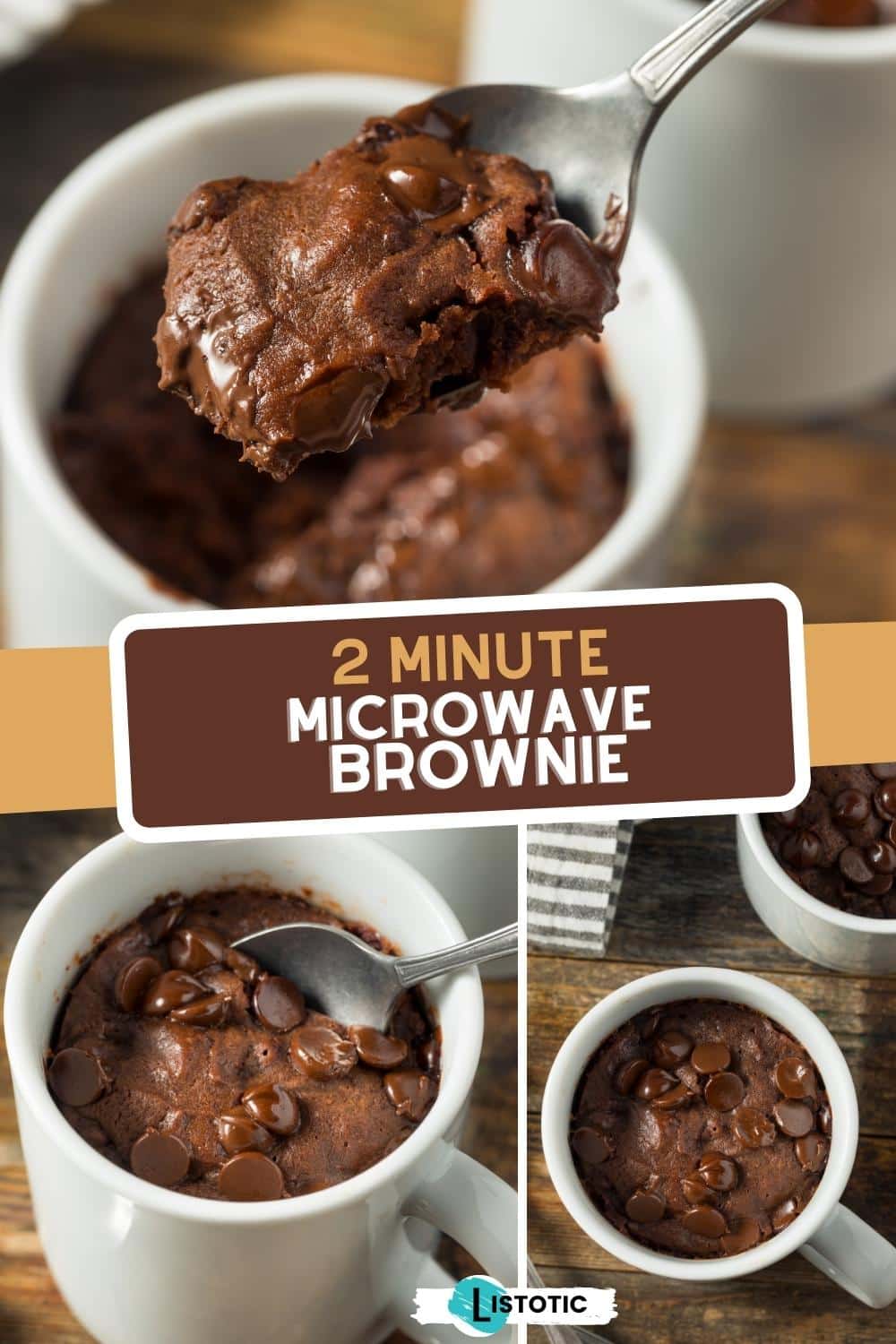 2 minute microwave brownie in a mug for one person