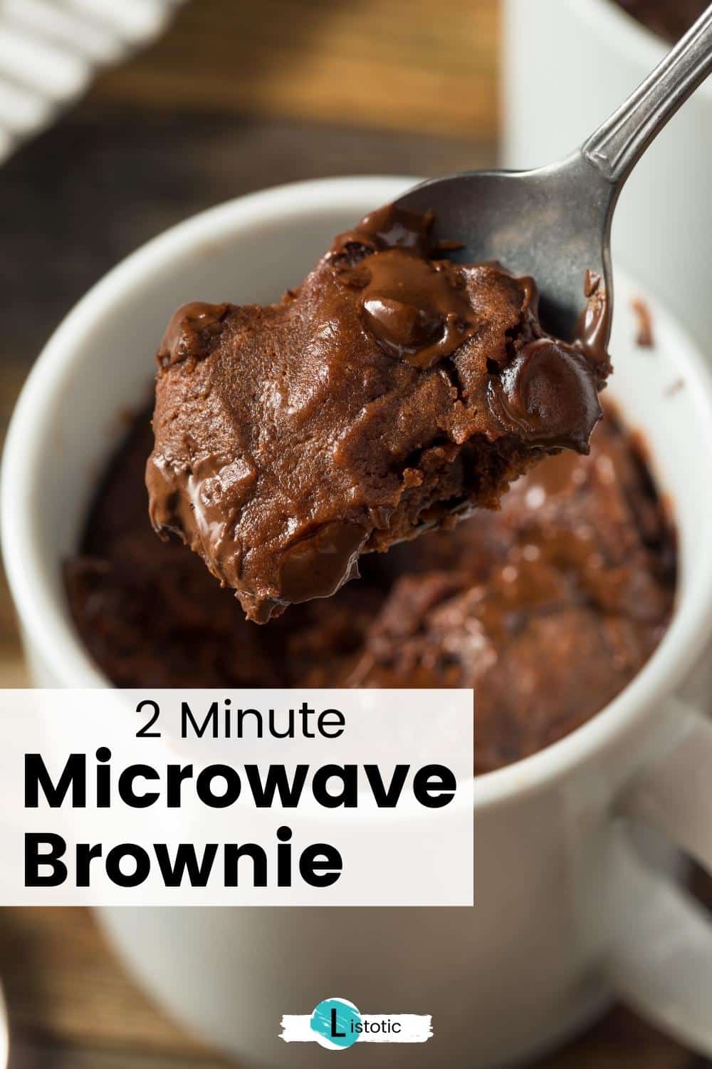 chocolate brownie in a mug