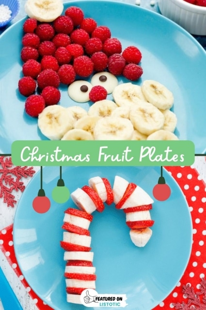 Santa fruit plates.