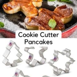 Cookie cutter pancakes.