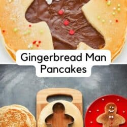 Gingerbread Man Pancakes.