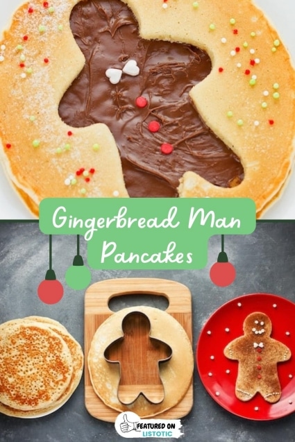 Gingerbread Man Pancakes.