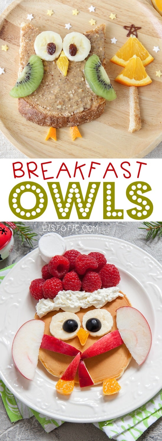  Lindo Desayuno de Búho Para la Mañana de Navidad / Más de 15 ideas divertidas, lindas y fáciles para el desayuno de Navidad para niños! Estas recetas creativas son tan simples y fáciles de hacer, pero seguramente harán que la mañana de Navidad sea muy especial. ¡De todo, desde tortitas hasta tostadas y avena! Listótico.com