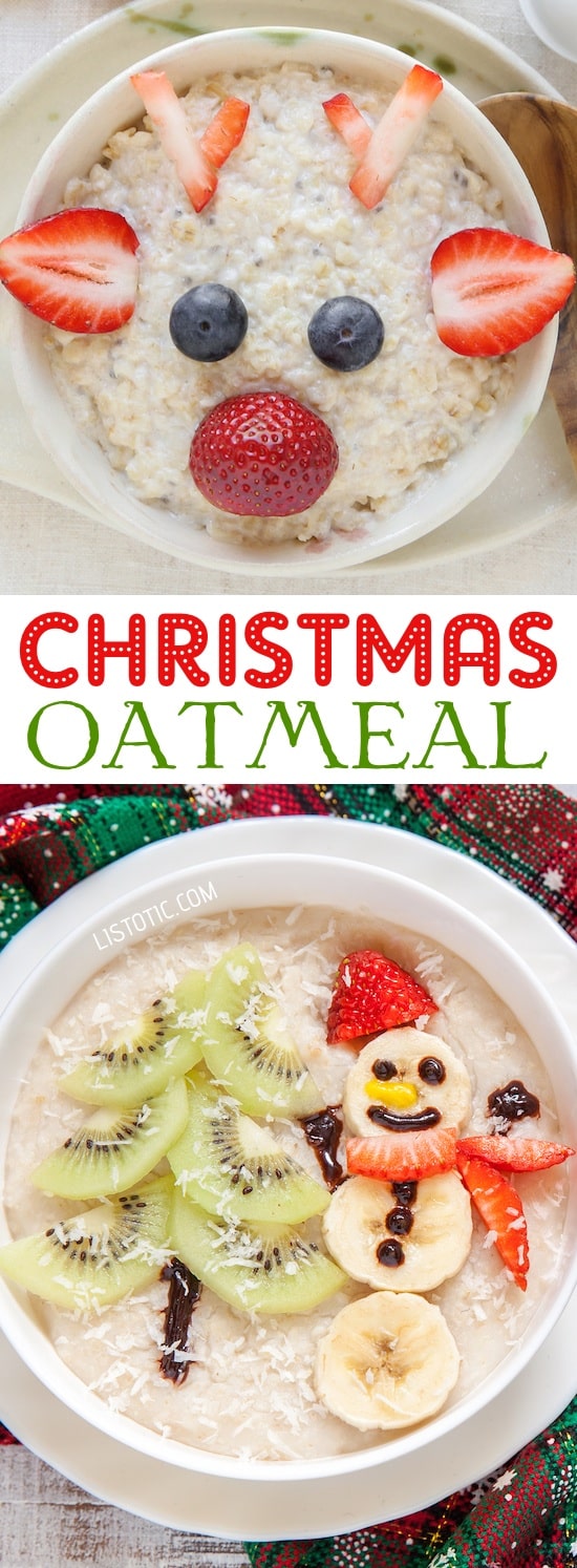 Holiday Oatmeal Breakfast for Kids