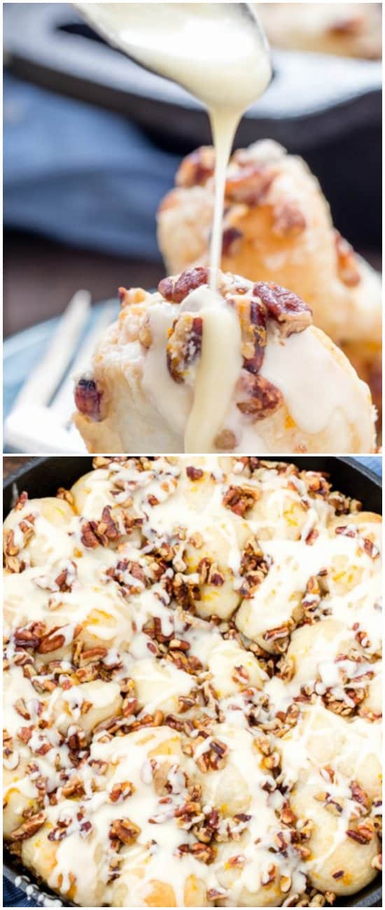 Orange pecan pull apart sticky buns.