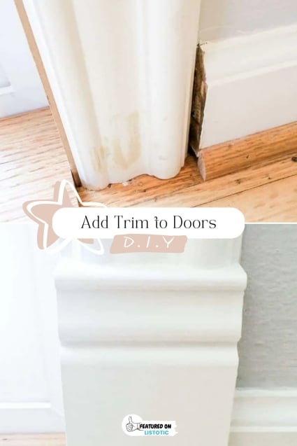Add trim to doors.
