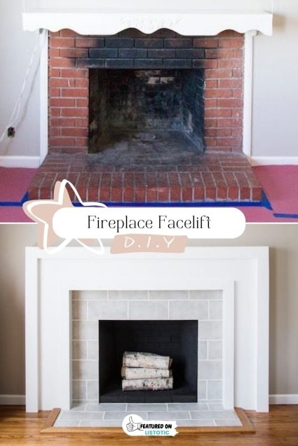 Fireplace facelift.