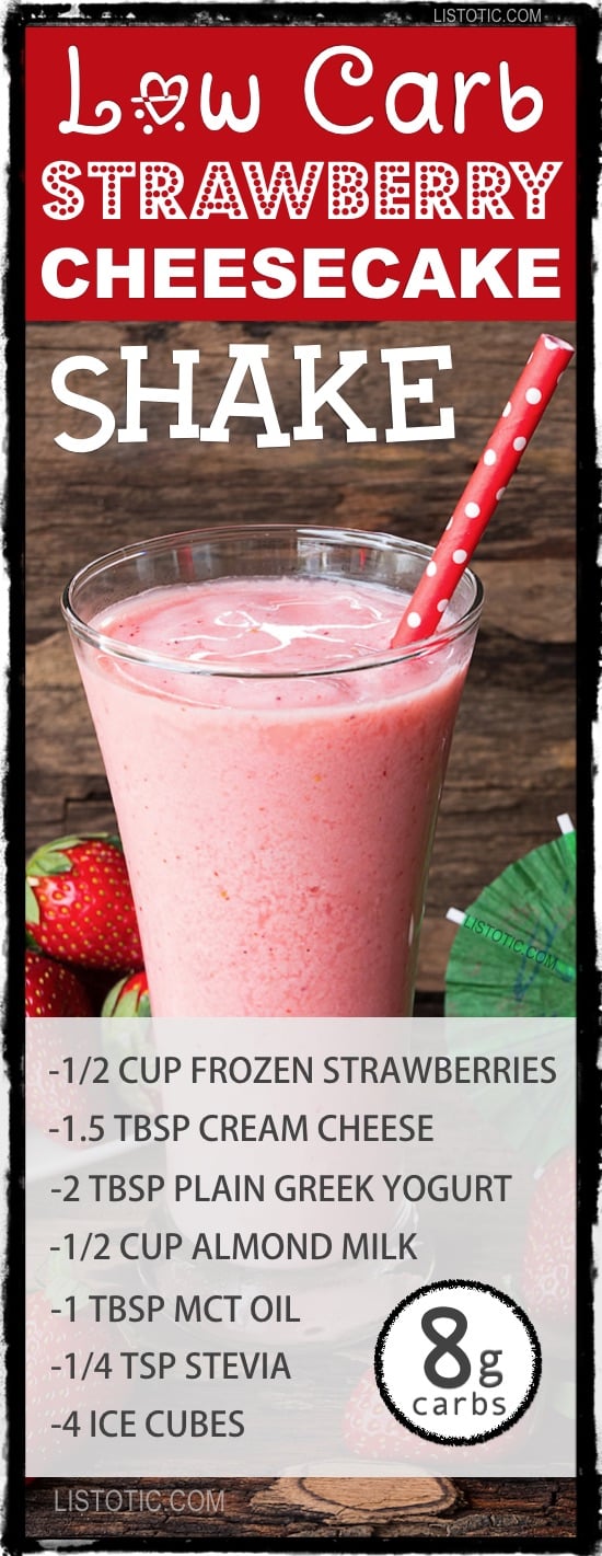 Strawberry Cheesecake Smoothie with straw
