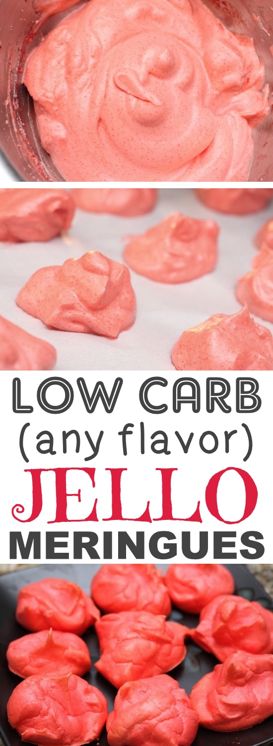 Low Carb Keto Meringues made with Jello | 10 Easy and Quick Low Carb Keto Dessert Recipes -- many with just 2 ingredients! All atkins and diabetic friendly. These sugar free treats are sure to please! Listotic.com 