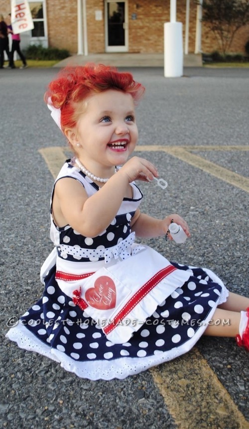 30 Easy DIY Halloween Costumes For Kids (Boys and Girls!) | I Love Lucy Homemade Costume-- cute for toddlers!