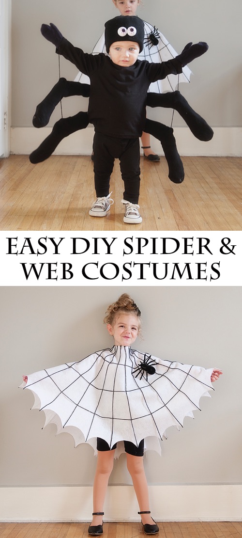 30 Easy DIY Halloween Costumes For Kids (Boys and Girls!) | DIY Spider and Web Costume-- cute for siblings! 