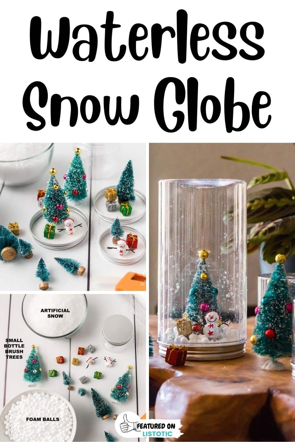 waterless snow globe craft