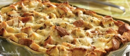 Savory casserole made with leftover turkey.