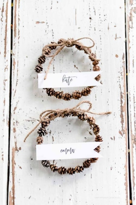 Pine cone wreaths