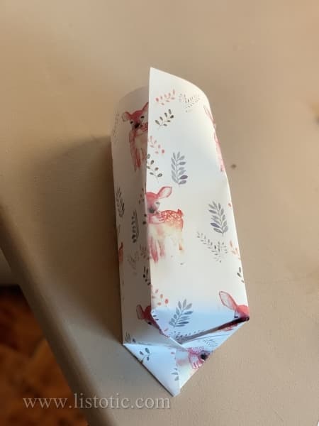 Wrapping with printable wrapping paper.