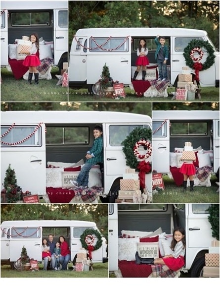 Family Christmas in a camper.