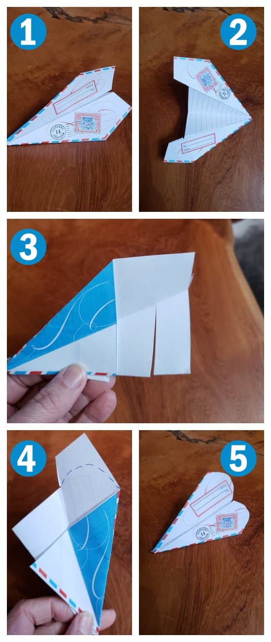 DIY Valentine craft for paper airplane Valentine card. 