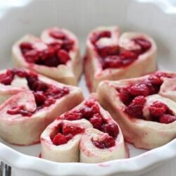 Raspberry rolls.