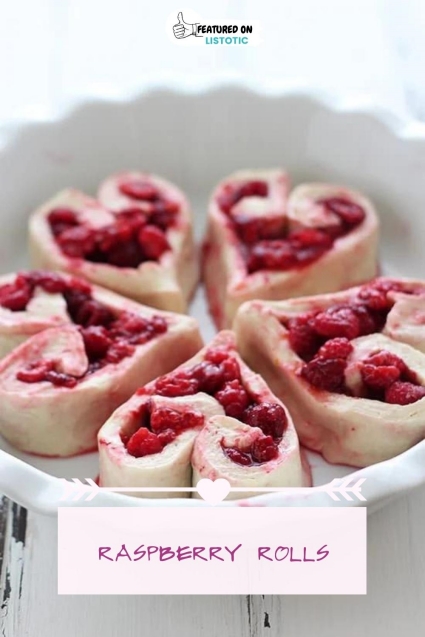 Raspberry rolls.