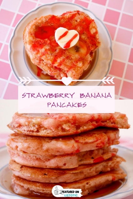 Strawberry banana pancakes.