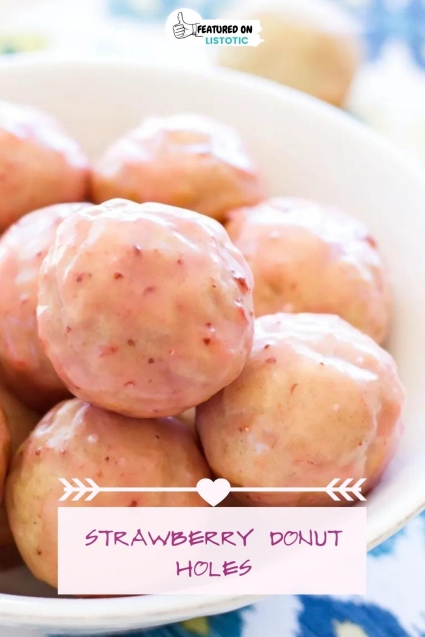 Strawberry donut holes.