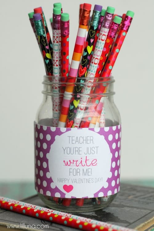 Cool DIY Valentine Pencil Jar for Teachers