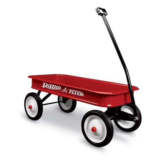 Great kid's Easter basket alternative! Load up a new Radio Flyer wagon with candy and toys.