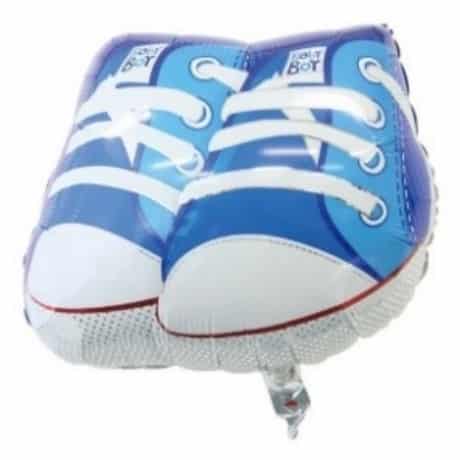 Baby Blue Athletic shoes image on a mylar party balloon from amazon march madness 2019 party ideas.