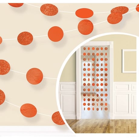 Orange Polka Dot decoration for a March Madness Party idea.