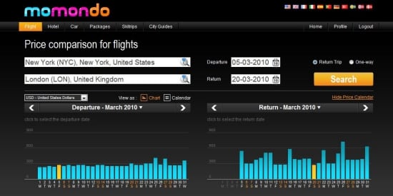 Momondo allows you to find, compare and book flights and hotels anywhere in the world at anytime. 