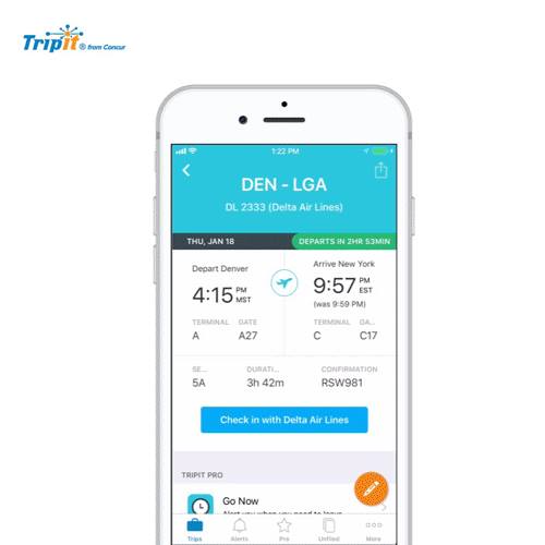 TripIt is an organizational app to hold all of your travel plans, syncing emails, creating detailed itineraries and providing you with up to date information.