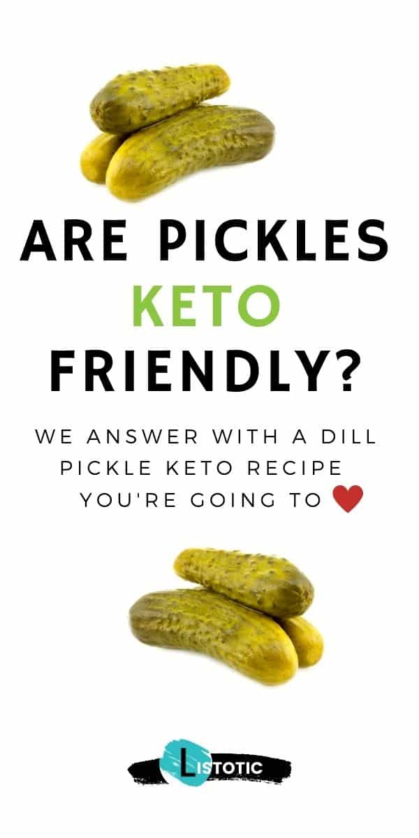 Dill pickle recipe to answer the question are dill pickles keto diet friendly?