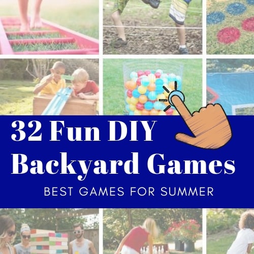 32 fun diy backyard game examples, including twister, jenga, obstacle course and more.