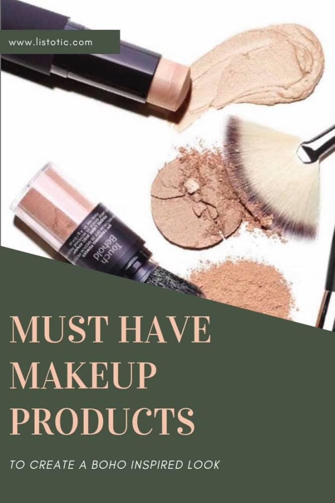 Boho makeup inspired look must have makeup products.