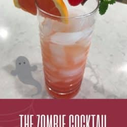 The Zombie Cocktail - a drink that packs a punch for Halloween.
