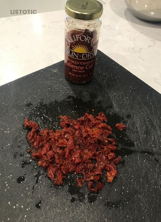 Sundried tomatoes chopped.